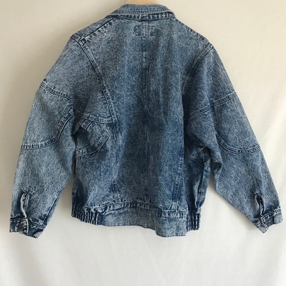 Vintage 90's Avenue 232 Acid Wash Denim Jacket L - Picture 4 of 7